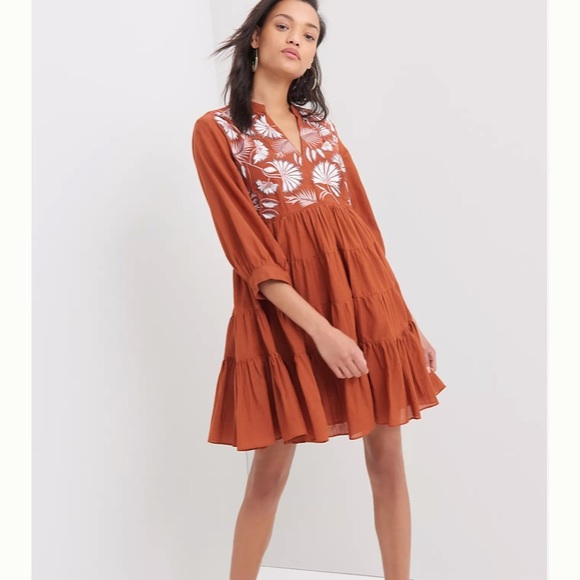 Anthropologie Apolline Embroidered Tunic Dress - Picture 2 of 11